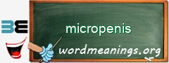 WordMeaning blackboard for micropenis